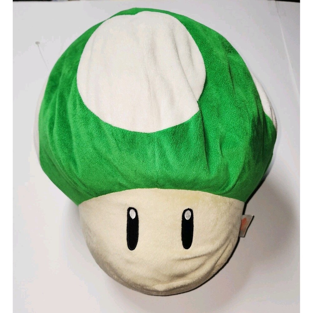 Super Mario Bros 1-UP Mushroom 14" Large Stuffed Plush Toreba Taito Prize Only